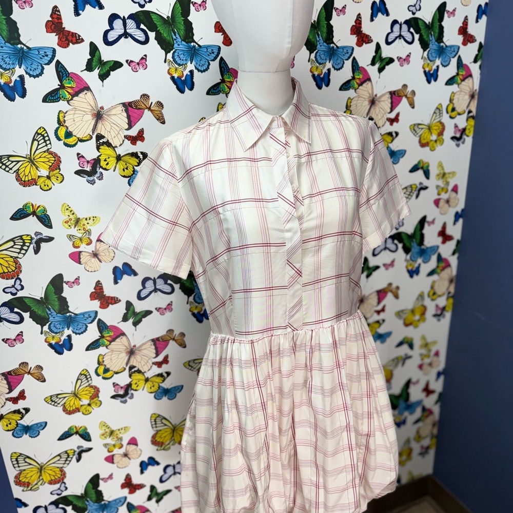 Vineyard Vines Pink Plaid Button-Up Dress